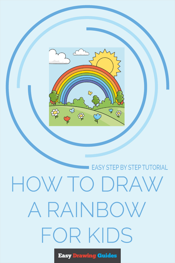 How to Draw a Rainbow for Kids Pinterest Image